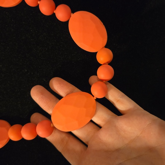 Barbie Pink Chew Bead Rubber Necklace - Picture 2 of 4